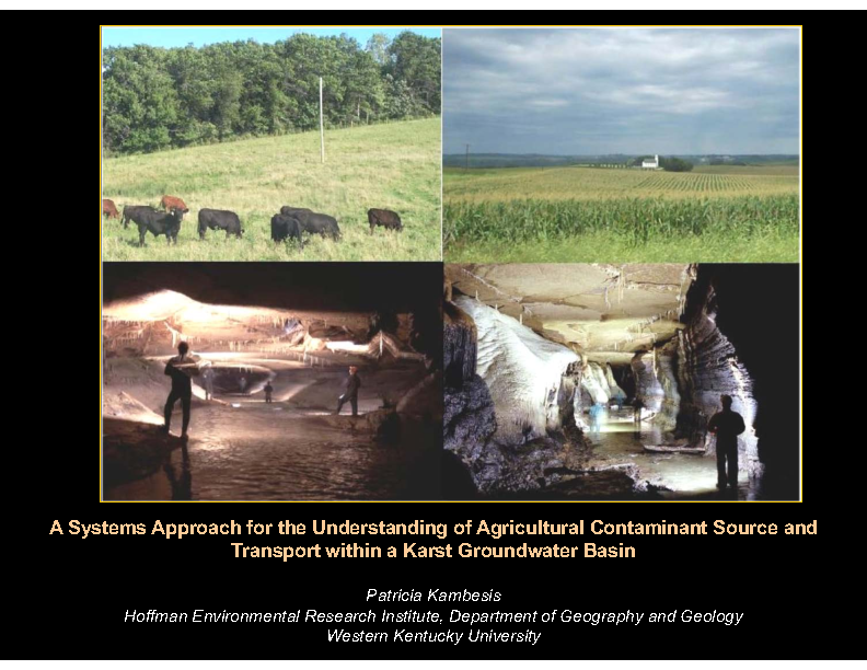 A Systems Approach for the Understanding of Agricultural Contaminant Source and Transport within a Karst Groundwater Basin pdf