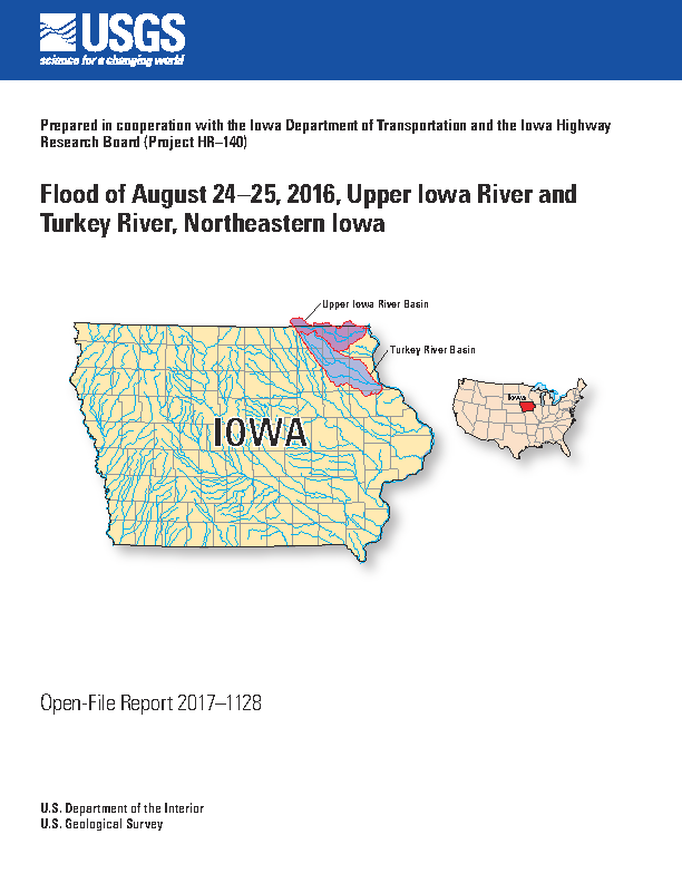 Flood of August 24–25, 2016, Upper Iowa River and Turkey River, Northeastern Iowa