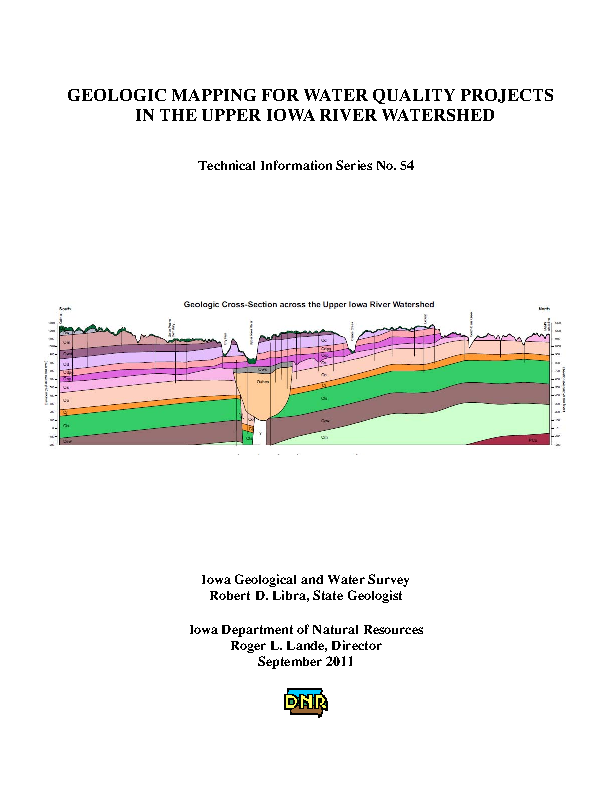 Geologic Mapping For Water Quality Projects In The Upper Iowa River Watershed