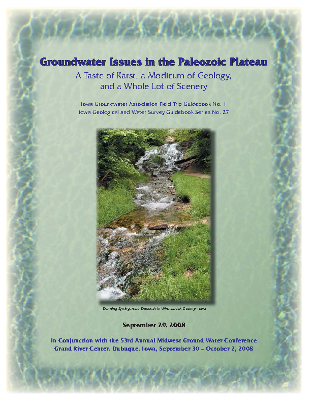 Groundwater Issues in the Paleozoic Plateau