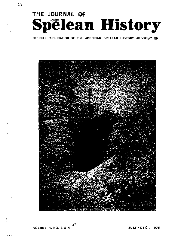 The Journal of Spelean History- Additional Notes on the Decorah Ice Cave