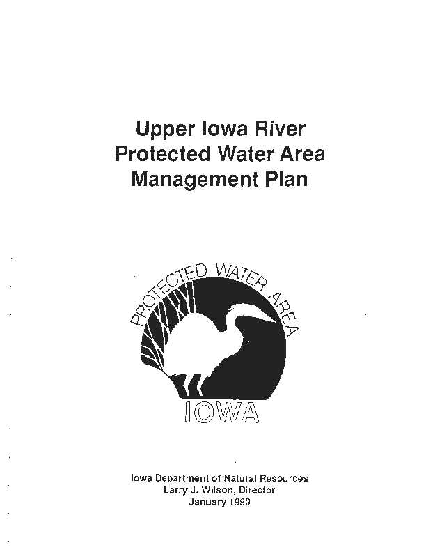 Upper Iowa River Protected Water Area Management Plan