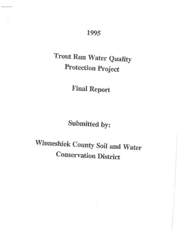Trout Run Creek Project Final Report