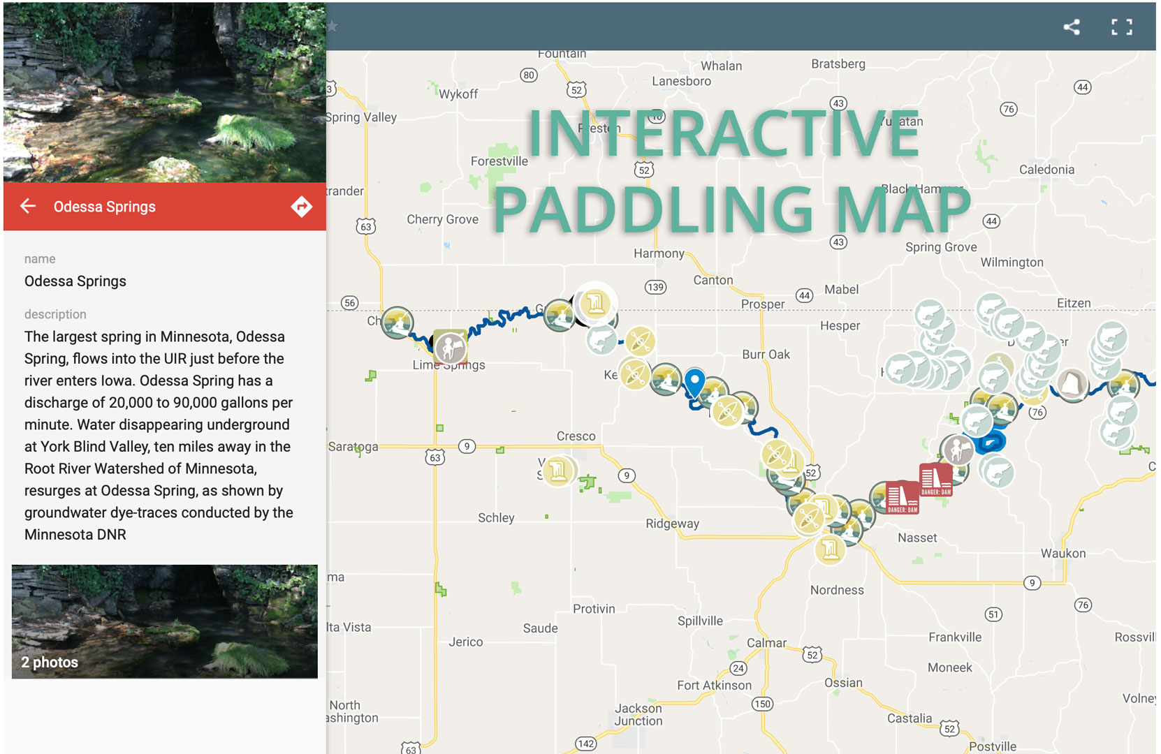Interactive Paddling Map